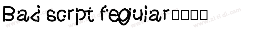Bad scrpt fegular字体转换
